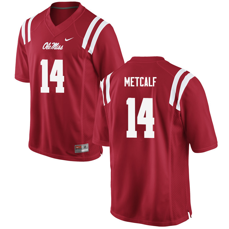D.K. Metcalf Ole Miss Rebels NCAA Men's Red #14 Stitched Limited College Football Jersey QFT7858NT